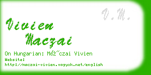 vivien maczai business card